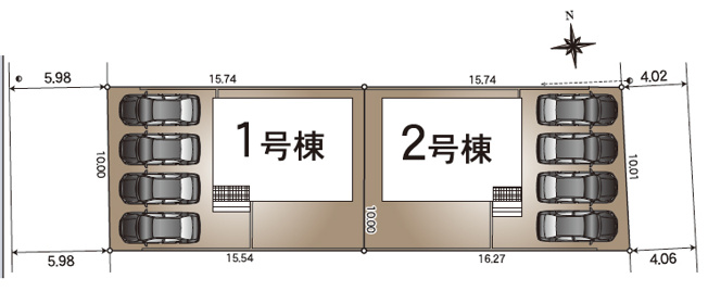【区画図】 | 名古屋市港区七反野２丁目1803-2『仲介料無料』新築戸建て | 2号棟