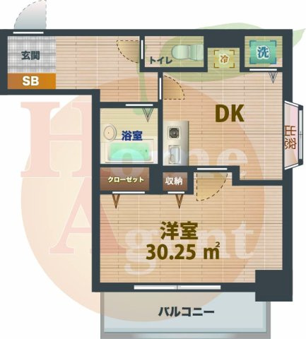 【間取り】 | OLIO南阿佐ヶ谷 | 1DKのお部屋です。