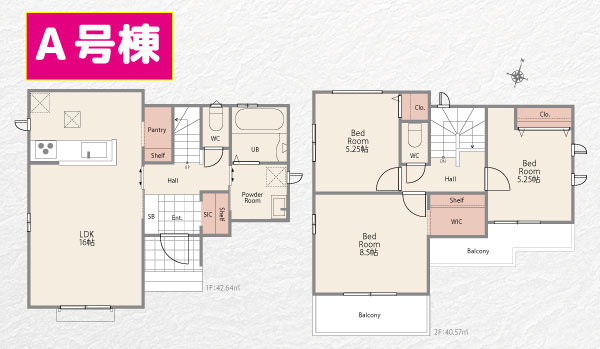 【間取り】 | 三島市平田123番 新築建売分譲住宅 建物＋土地 TW06165 | 三島市平田　A号棟間取り図