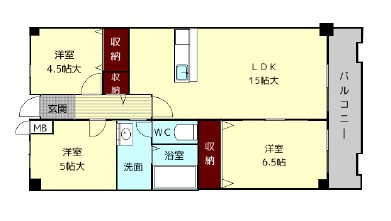 グランドパレス学園前C棟の間取り