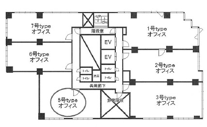 【間取り】 | マッセ梅田ビル2号館 | 5号タイプ