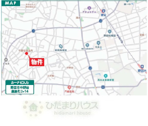 野田市中野台鹿島町2番　新築戸建　A号棟の地図|愛宕駅バス4分(^^)/「鹿島神社前」停徒歩4分です。