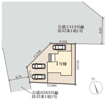 小美玉市清風台団地　6期　新築戸建ての区画図|区画図です♪