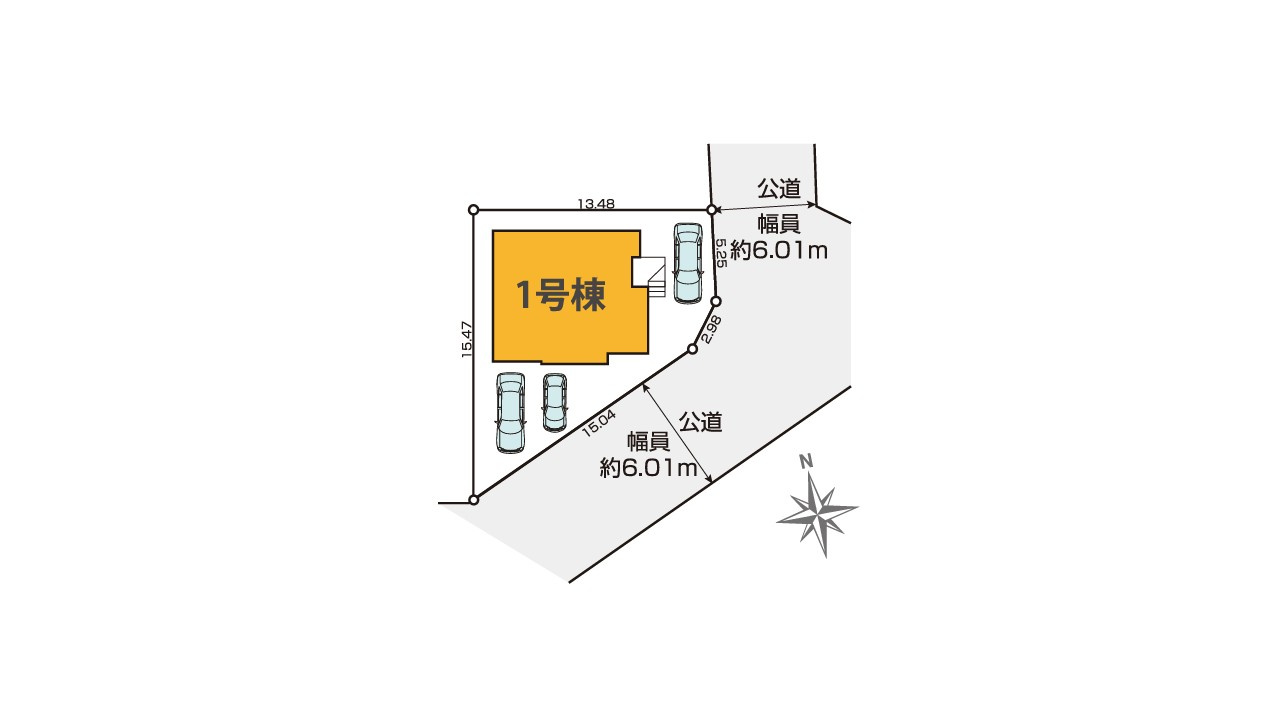 日野市万願寺１０期　１号棟の区画図