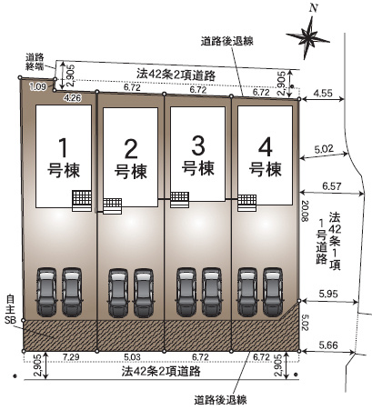 【区画図】 | 一宮市大和町北高井字西重田1465『仲介料無料』新築戸建て | 3号棟