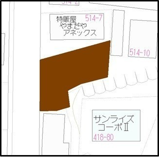新田町売土地の土地図