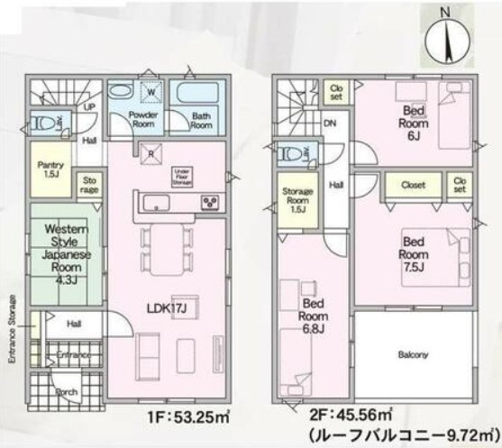 新築建売)柳川市鍛冶屋町の間取り