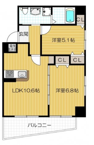 セレブコート木川の間取り