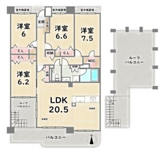 【間取り】 | ファミールガーデン二条駅前　南棟