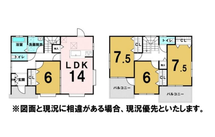 結城市結城　中古戸建の間取り