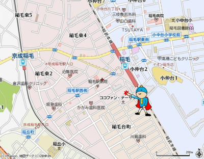 【地図】 | メゾンド稲毛 | 案　内　図