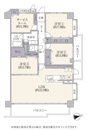 【間取り】 | グランドール小笹 | 105平米超、フルリノベ4LDK【駐車場1台確保】【小笹小 徒歩17分】