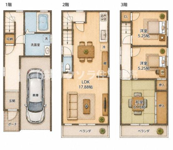 大池町　中古一戸建ての間取り|間取り図はいかがですか？ご希望を叶える間取りですか？リビングの広さは？水回りの位置は？カウンターキッチン？など色々な情報が集約されています。弊社ではリフォームなどのご相談も承っております。