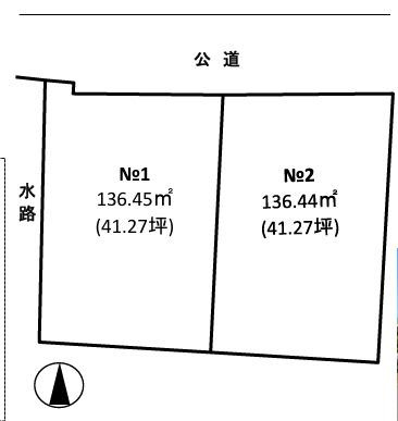 中郡大磯町国府新宿　売地　全２区画の土地図|対象No2
