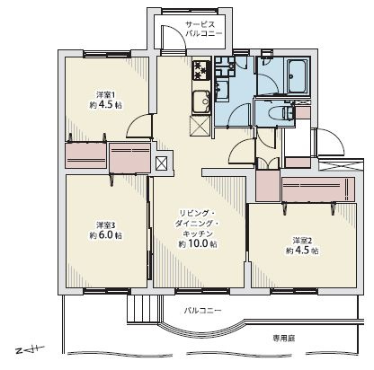 【間取り】 | 平岸スターハイツB三