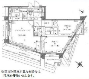 ルシェール赤坂の間取り