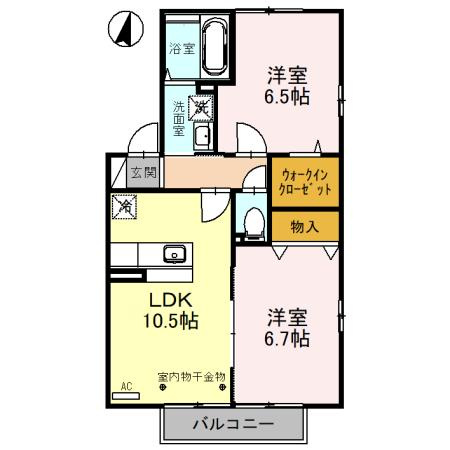 Rose Villa C棟の間取り