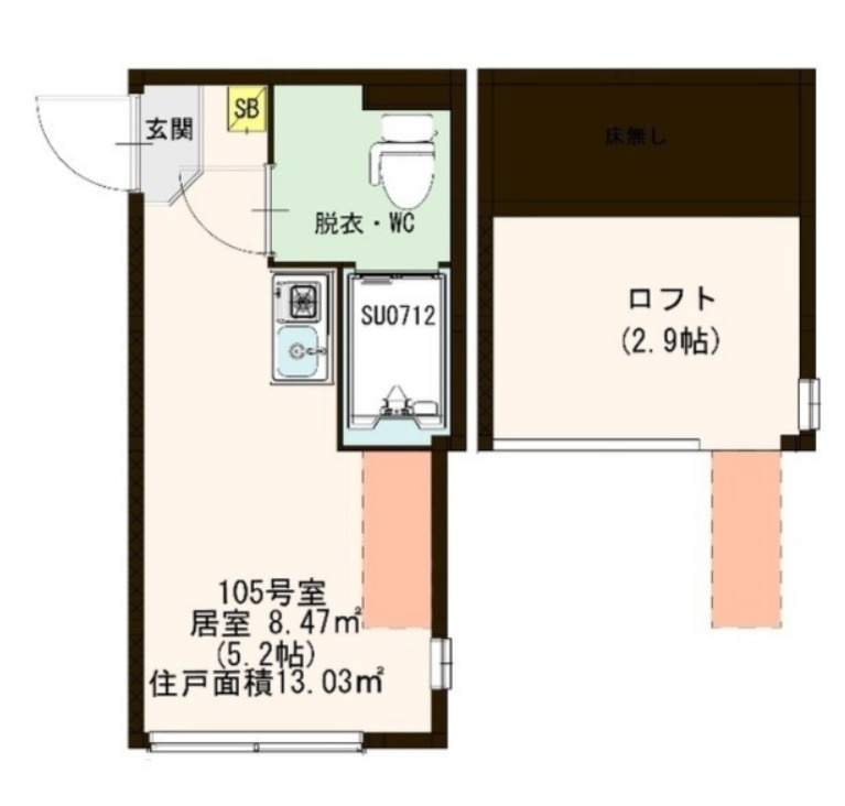 ハーモニーテラス方南Ⅱの間取り