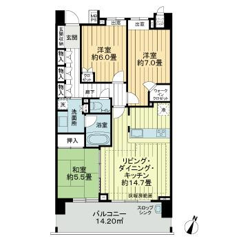 ライオンズ守谷駅前プレミアムの間取り