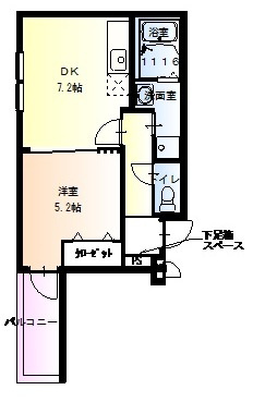 フジパレス山之内Ⅱ番館の間取り