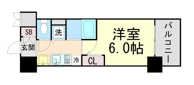 プレサンス三宮ルミネスの間取り