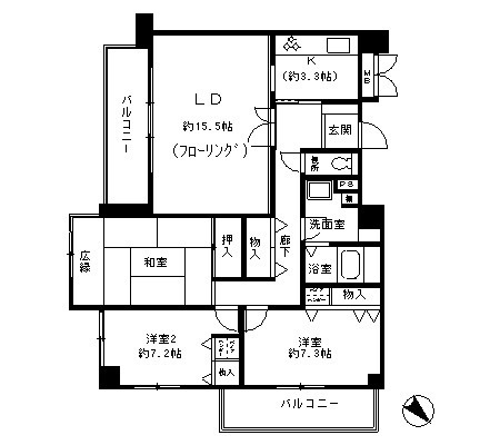 芦屋ガーデンの間取り