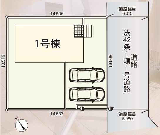 小美玉市納場　第4　新築戸建ての区画図|区画図です♪