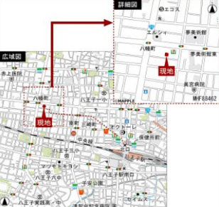 祝：成約済み　ライオンズステージ八王子シティ　八王子市　中古マンションの地図|～仲介手数料無料☆八王子ひなた不動産～ライオンズステージ八王子シティ