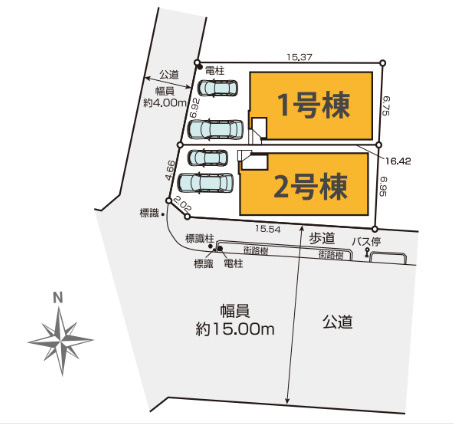 『八王子市新築戸建て』八王子市元本郷町2-15-5【仲介手数料無料】　１１期の区画図|～仲介手数料無料☆八王子ひなた不動産～八王子市元本郷町　新築戸建て