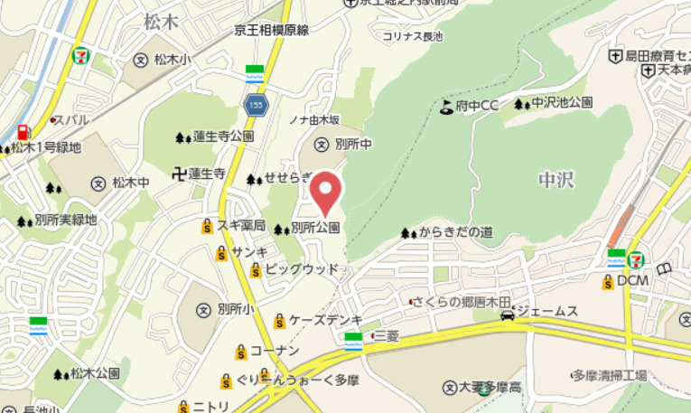 祝成約済み　エストラーセ長池　5号棟　八王子市　中古マンションの地図|～仲介手数料無料☆八王子ひなた不動産～エストラーセ長池