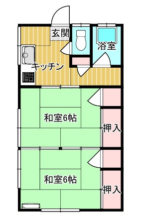 コーポたかはしの間取り|角部屋ならではの開放感も魅力です。