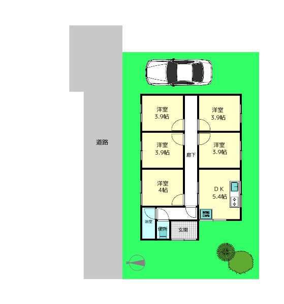 奈良市針町戸建ての間取り