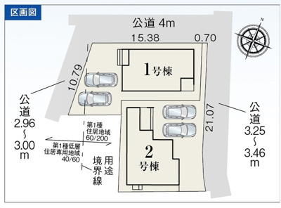 【区画図】 | 島田市道悦4丁目 新築一戸建て 2号棟 | 2号棟の区画図です