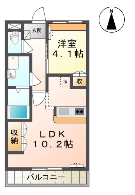 アーバンコートほなみの間取り
