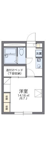 レオパレス里塚ベストフラットの間取り