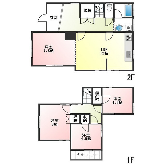 養老町船附貸家の間取り