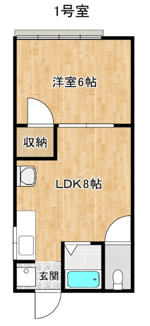ルーベンヌ赤崎Ｂの間取り