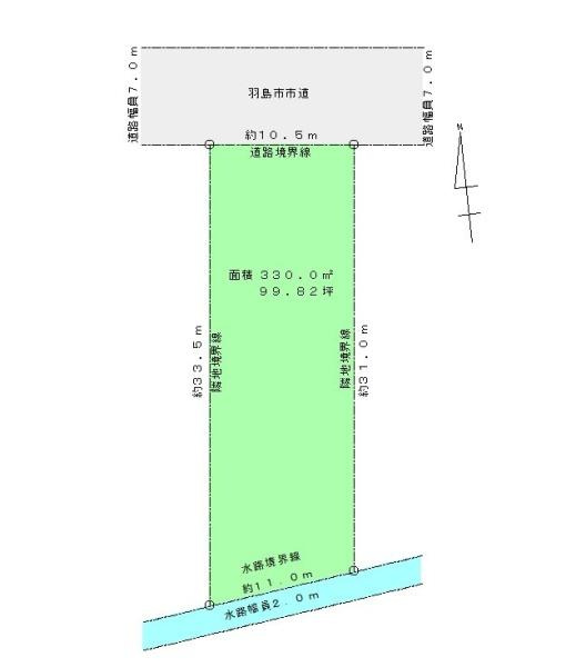 羽島市福寿町間島9丁目の土地図