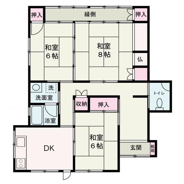 和歌山市和歌浦東2丁目　中古戸建の間取り