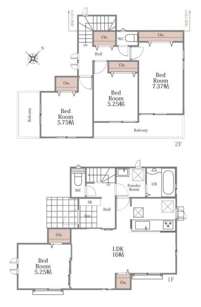 生駒市萩の台 Ｍ号棟 ／新築一戸建の間取り