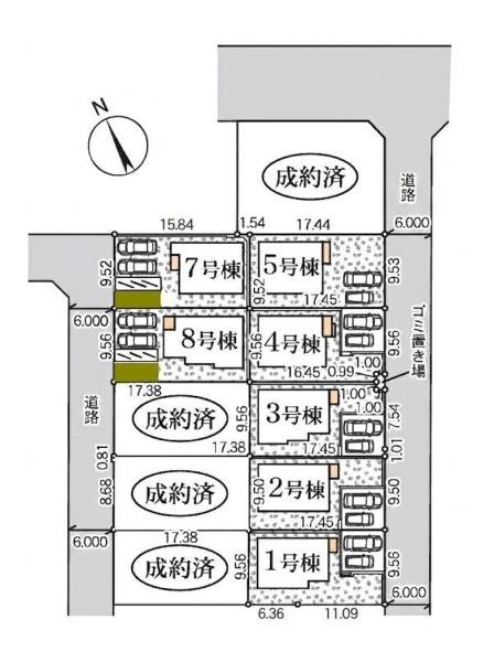 横浜市都筑区東山田４丁目の新築一戸建の区画図