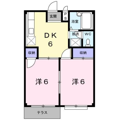 【間取り】 | エルディム・福島Ｂ