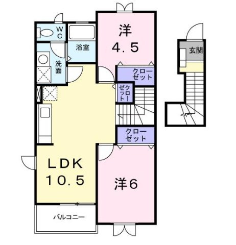 【間取り】 | ソレイユ・Ｂ