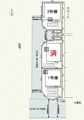【区画図】 | 海老名市今里第8 新築戸建 全3棟