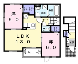 サンフラワー　B棟の間取り