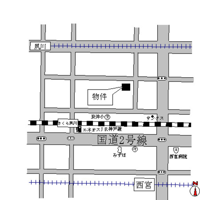 アスプリ西宮の地図
