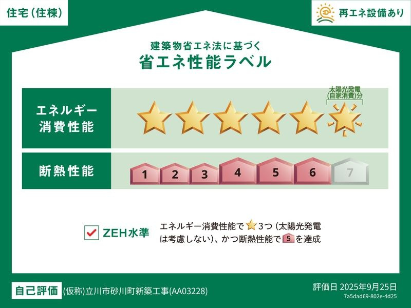 リブリ・メイプルの省エネ性能ラベル