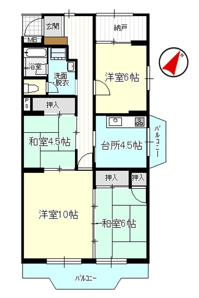 第二駅南ハイツの間取り
