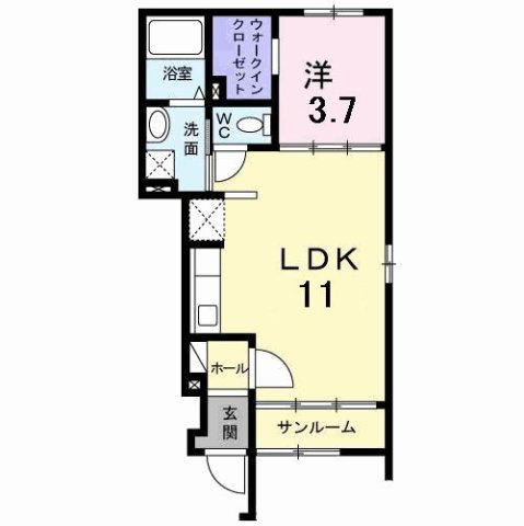 バーミィ　ガーデンⅡの間取り
