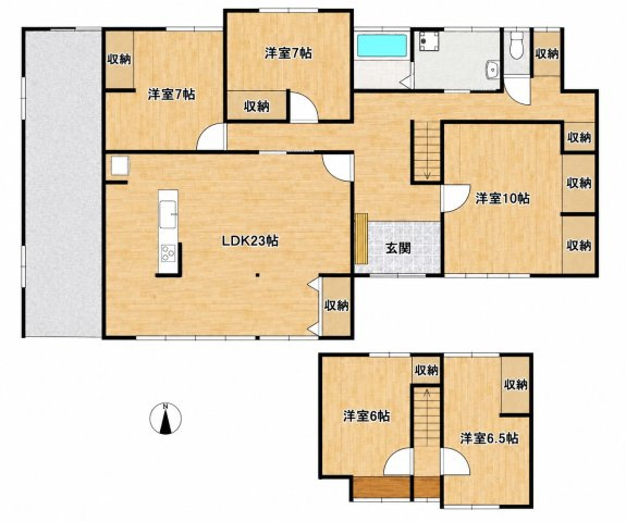 筑後市水田　中古戸建の間取り